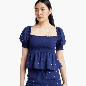 Hill House Navy Jewel Top